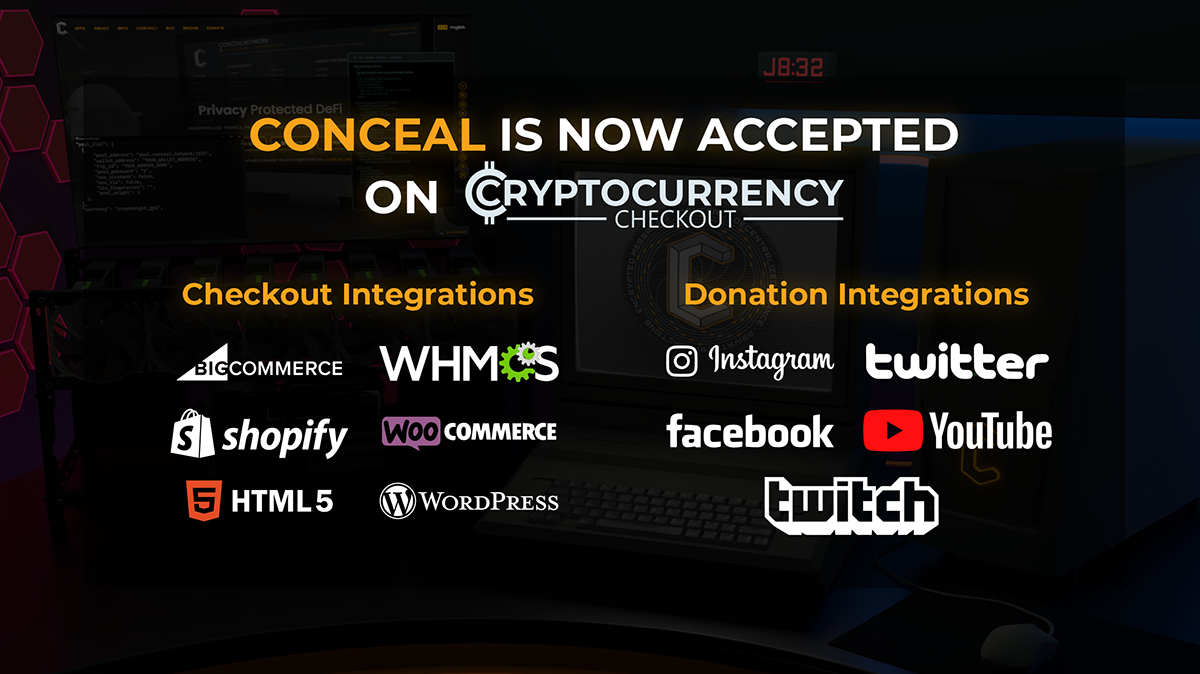 Accept CCX on your website for free with CryptocurrencyCheckout.